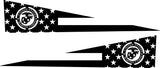 United States Marine Corps Bedside Panel Decals For The 2023-2024 Tesla Cybertruck (x2)