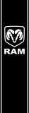 Ram Head with "RAM" Word Quarter Panel Decals for 2009-2024 Dodge Ram 1500 (x2)