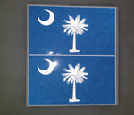 South Carolina State Flag: 5" 3M Reflective Decal Stickers (x2)