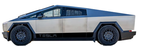 "Tesla" Rocker Stripe Decals For The 2023-2024 Tesla Cybertruck (x2)