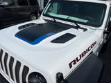 Two Tone Layered Vented Hood Decal for 2018-2024 Jeep Wrangler