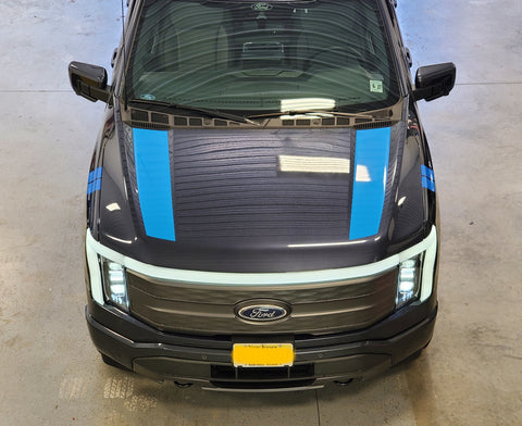 Hood Stripe Decals for 2022-23 Ford F-150 Lightning