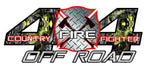 4x4 (EMS) Off Road Decal Stickers (x2) [Firefighter, EMT, and Paramedic]