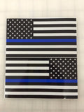 5" American Flag (Blue Line) 3M REFLECTIVE Decal set