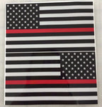 5" American Flag (Red Line) 3M REFLECTIVE Decal set