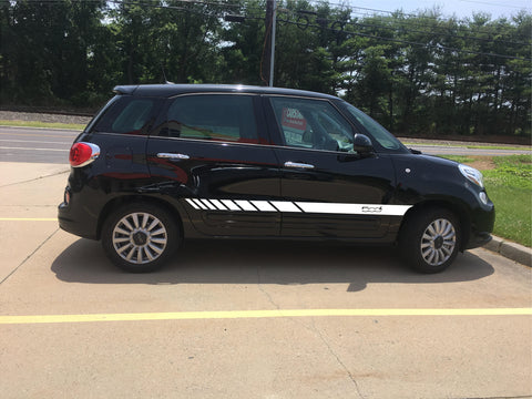 Side Rocker "500L" Decals for 2016-2022 Fiat 500L (x2)