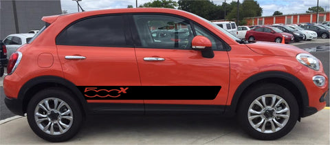 Side Rocker "500X" Decals for 2016-2022 Fiat 500X (x2)