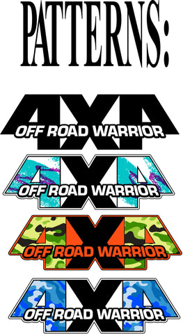 4x4 Off Road WARRIOR Decal Stickers (x2) [PICK 1 PATTERN]