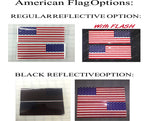 American Flag: 5" 3M Reflective Decal Stickers (x2)