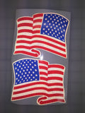 American Waving Flag: 5" 3M Reflective Decal Stickers (x2)