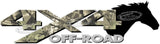 4x4 Off Road CAMOUFLAGE Horse Head Decal Sticker (x2) [PICK 1 PATTERN]